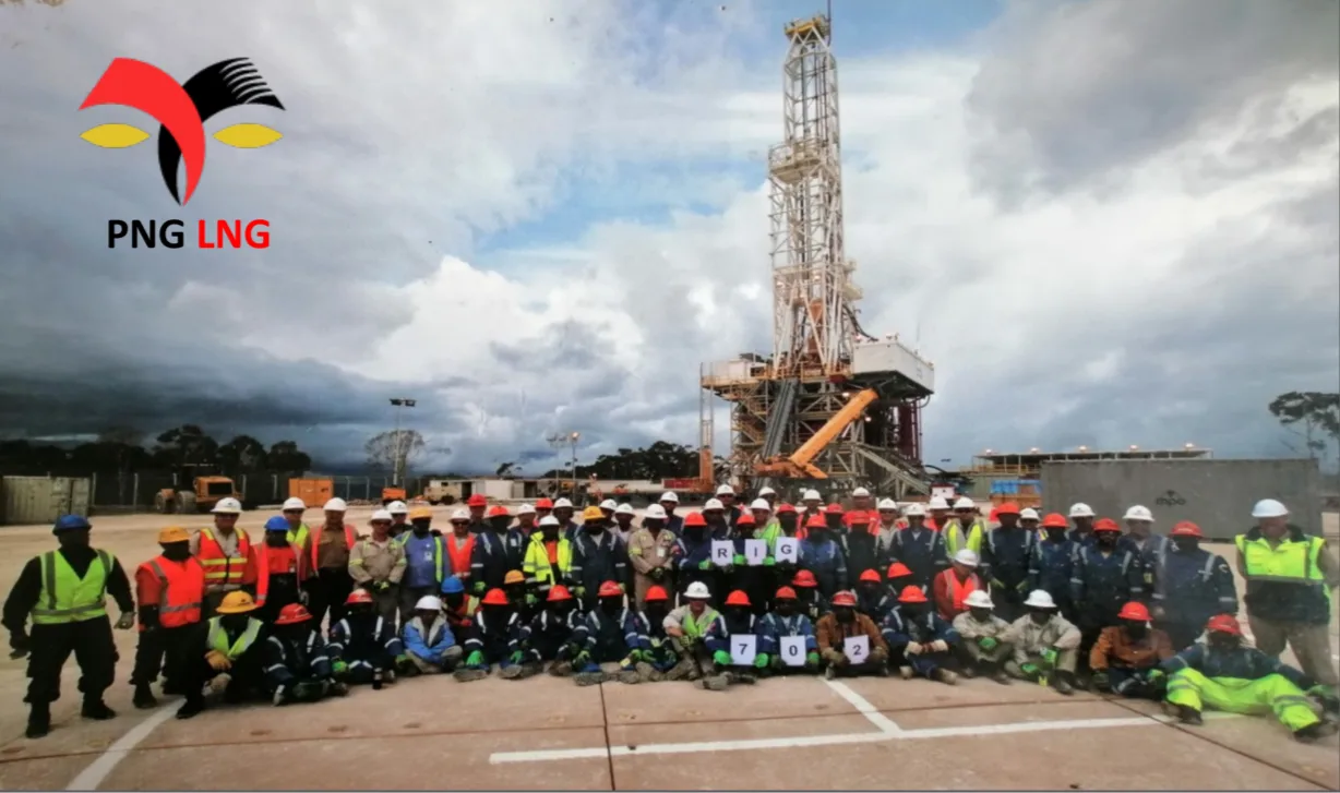 PNGLNG Project start-up drilling team at Hides Wellpad B, Nabors Rig 702